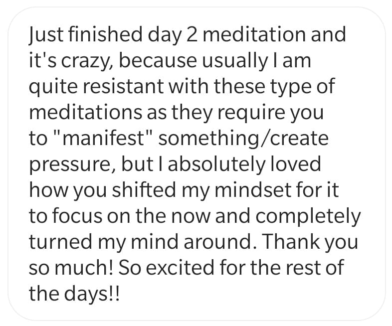 5 Day Frequency Reset testimonial